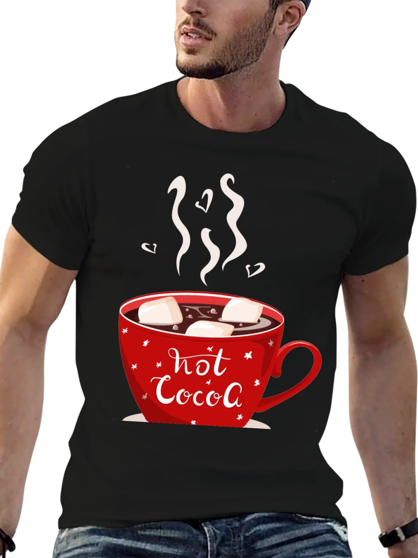 Hot Cocoa Graphic Tee - Cozy Winter Shirt