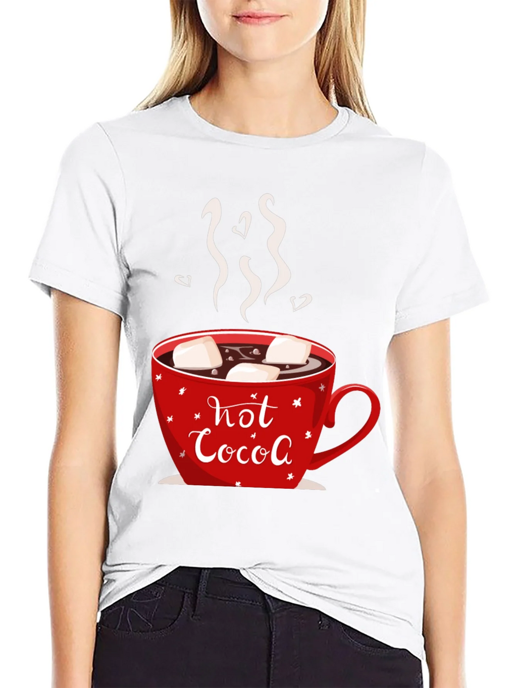 Hot Cocoa Graphic Tee - Cozy Winter Shirt