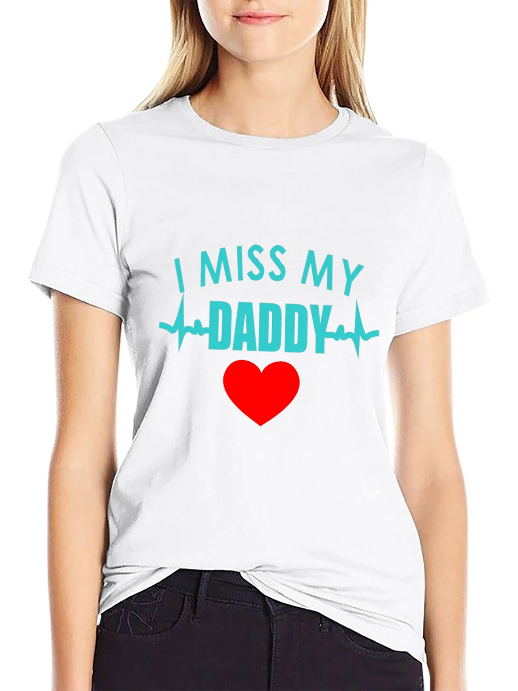 I Miss My Daddy Black T-Shirt