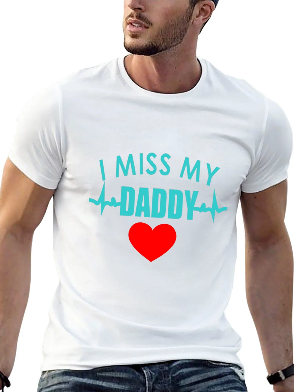 I Miss My Daddy Black T-Shirt