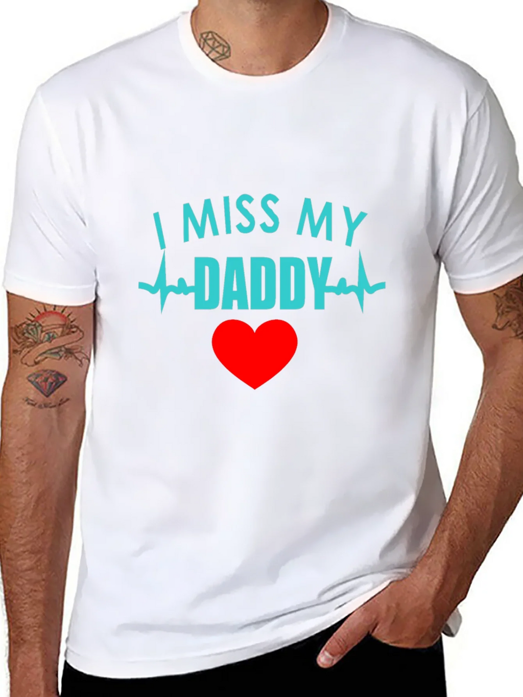 I Miss My Daddy Black T-Shirt