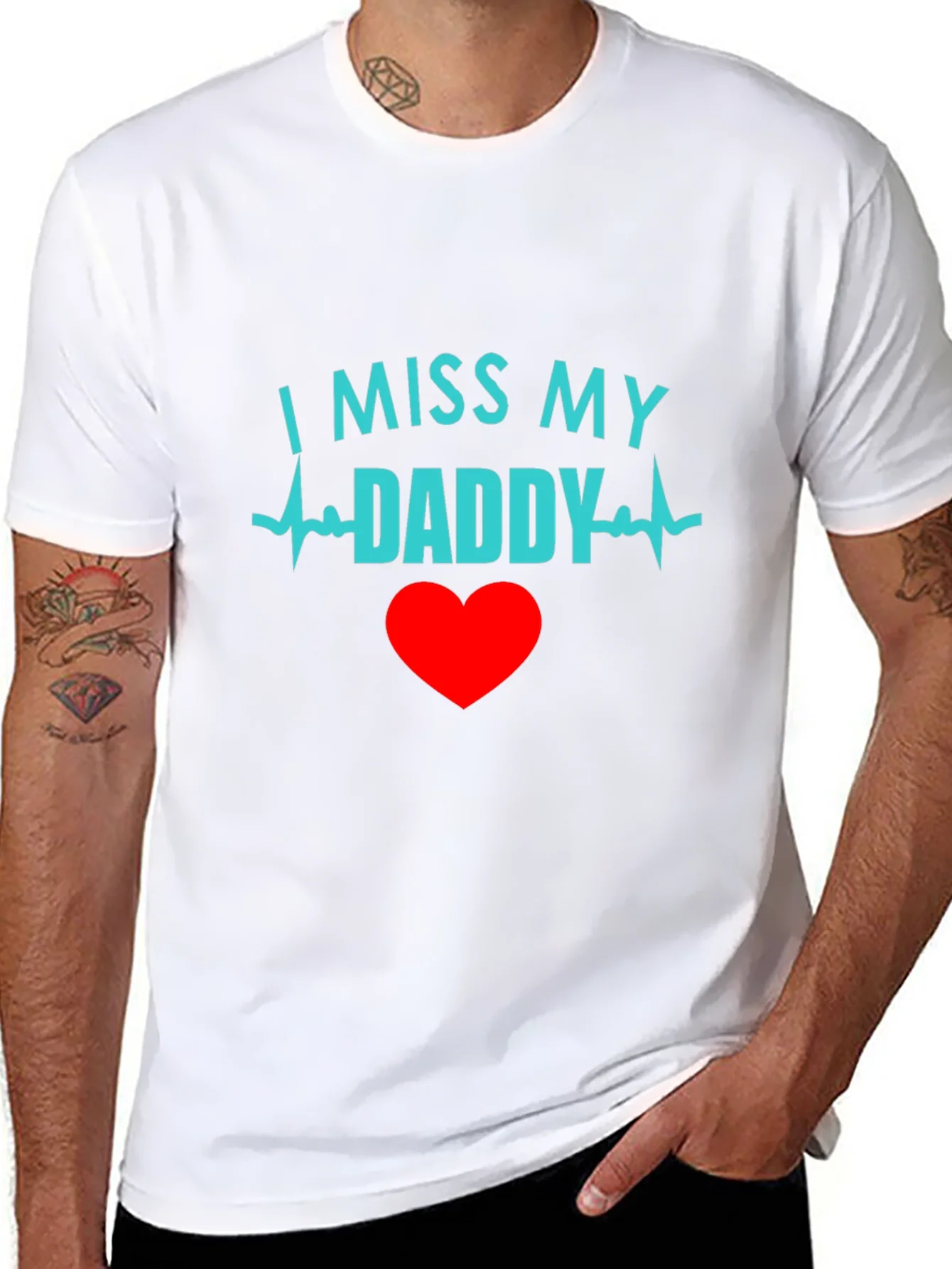 I Miss My Daddy Black T-Shirt