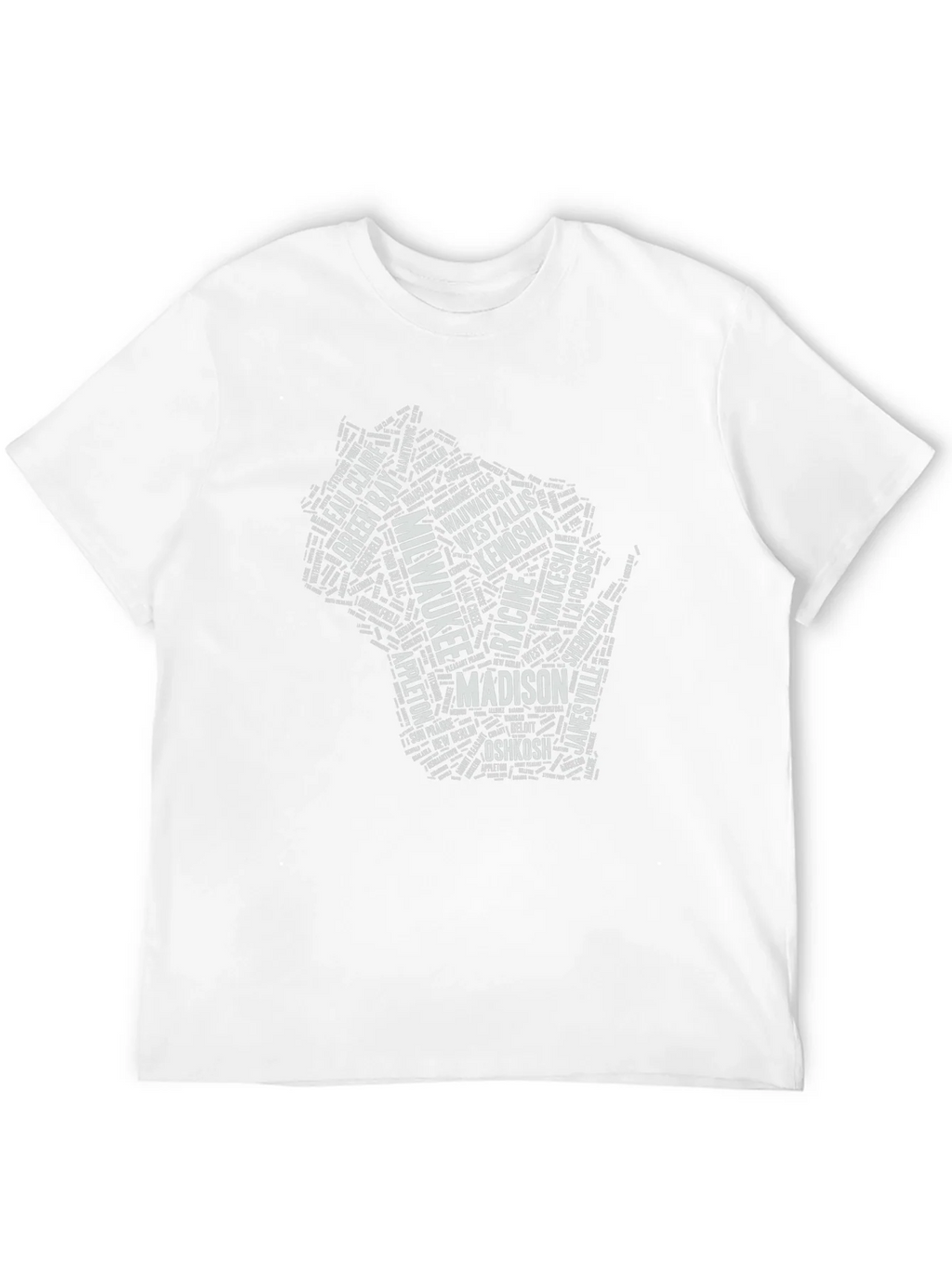 Wisconsin Cities Black T-Shirt