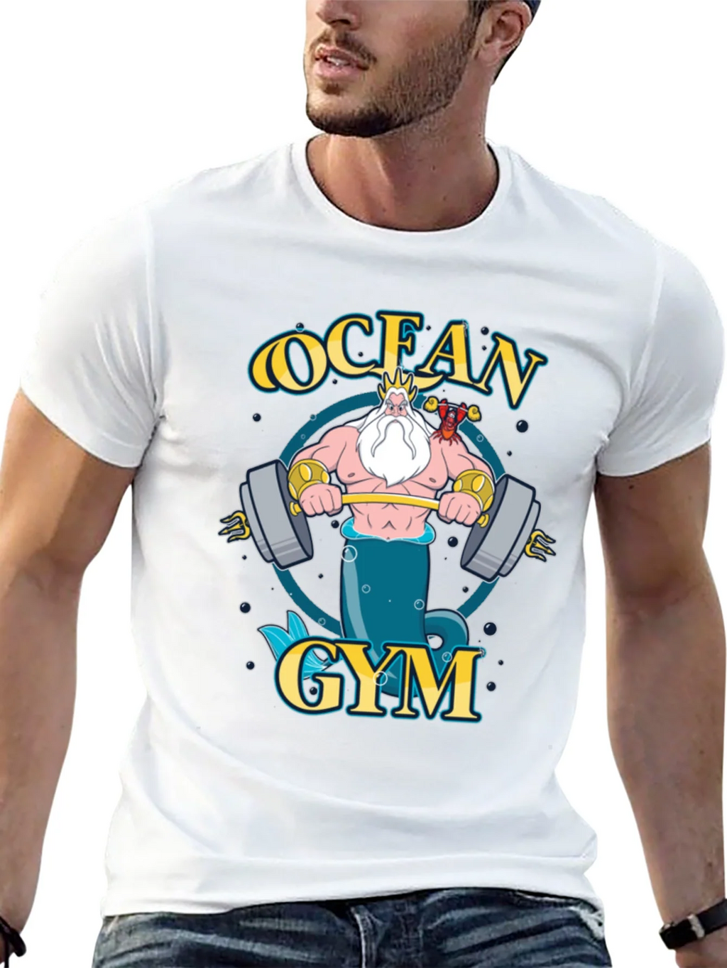 Ocean Gym T-Shirt - Triton Weightlifting Design