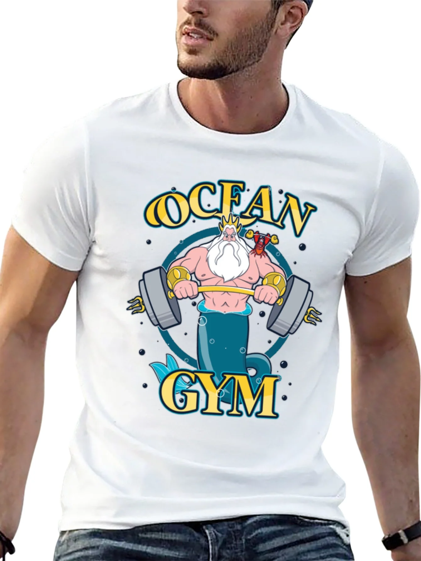 Ocean Gym T-Shirt - Triton Weightlifting Design