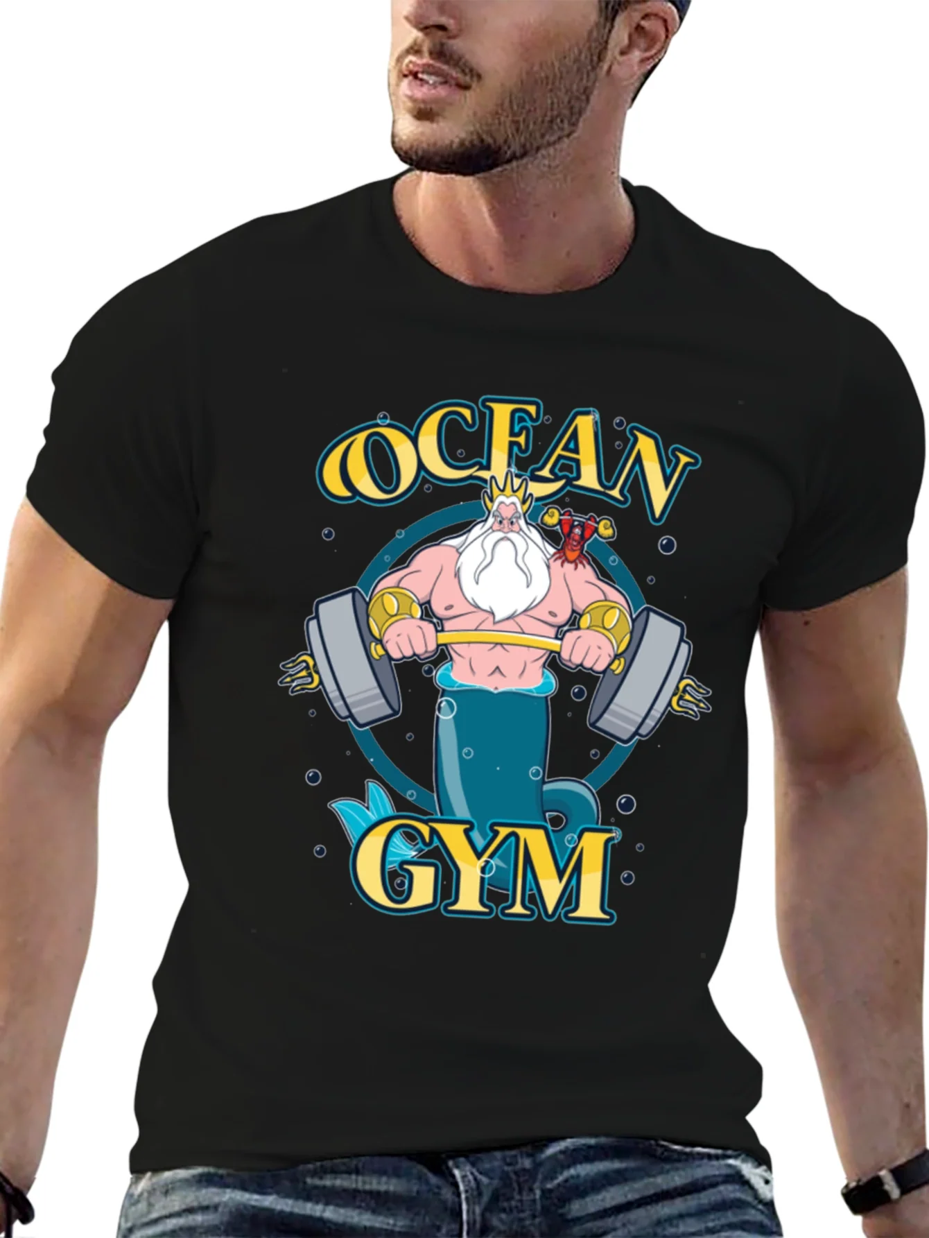 Ocean Gym T-Shirt - Triton Weightlifting Design