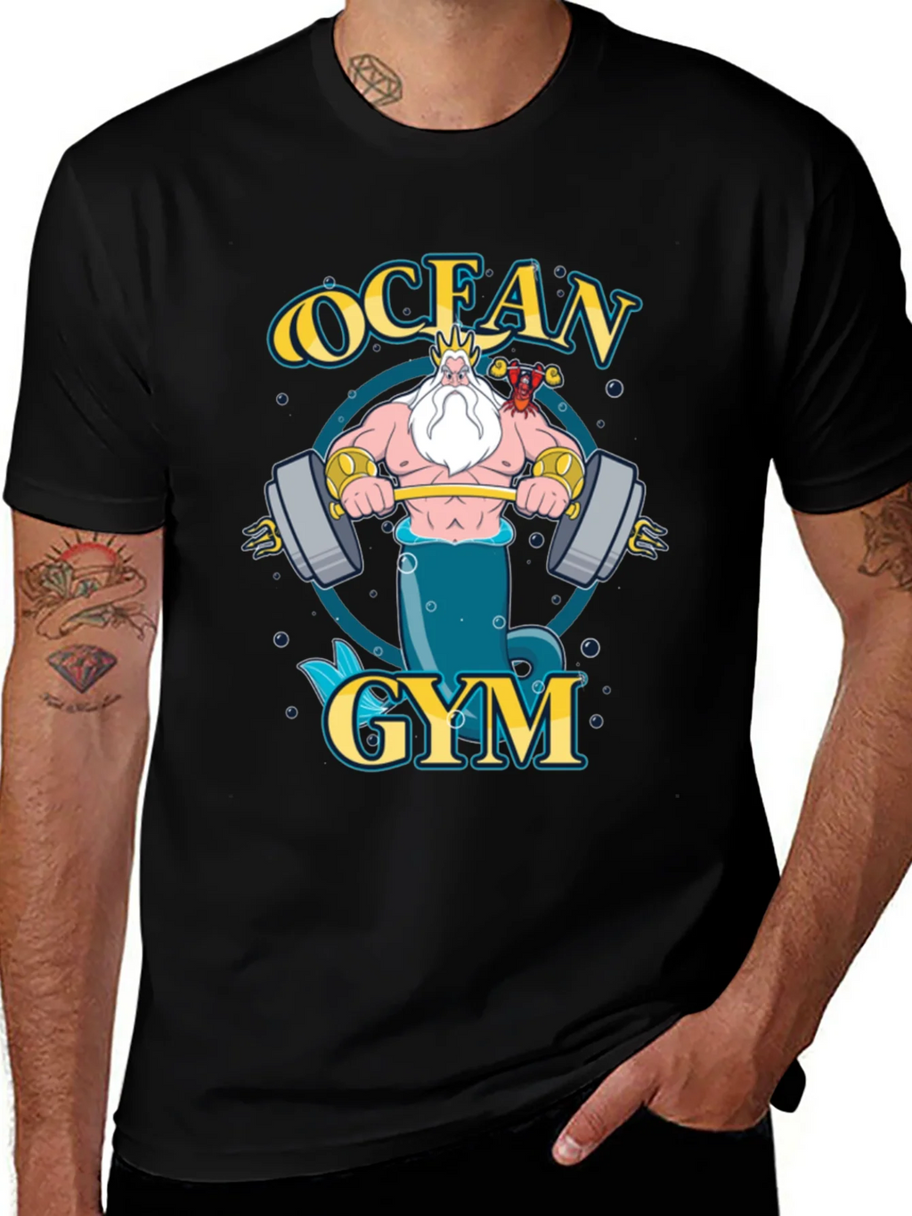 Ocean Gym T-Shirt - Triton Weightlifting Design
