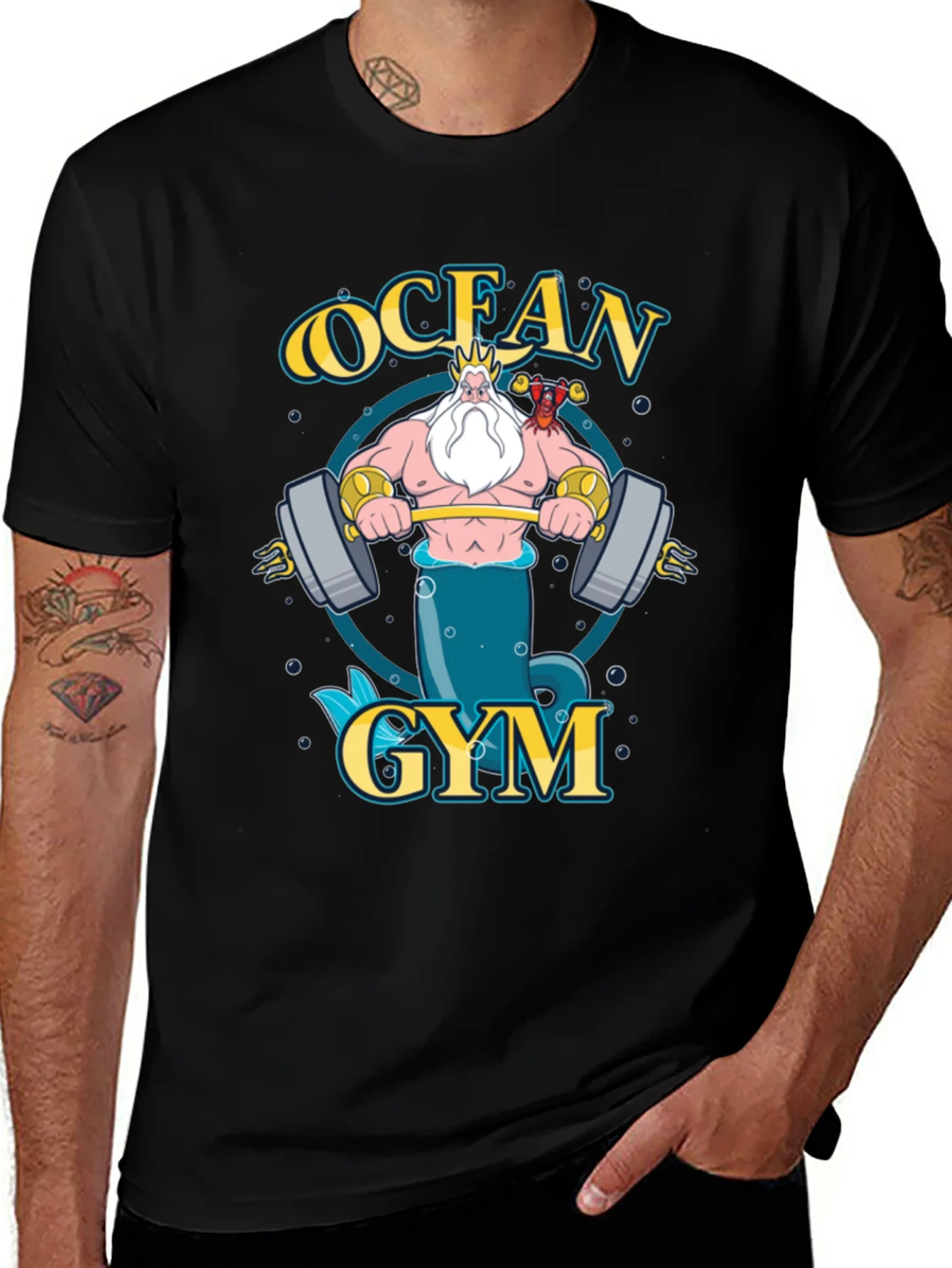 Ocean Gym T-Shirt - Triton Weightlifting Design
