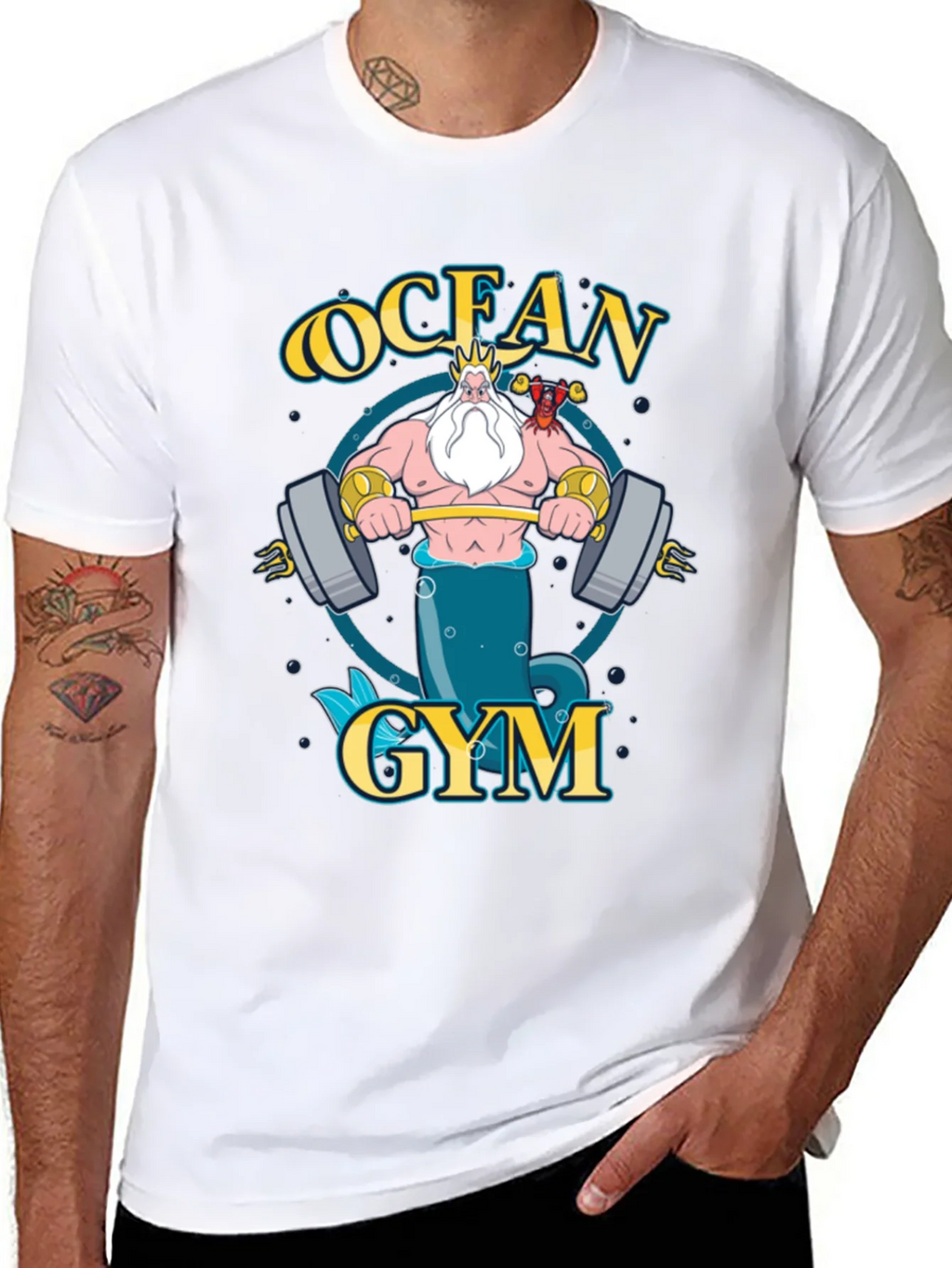 Ocean Gym T-Shirt - Triton Weightlifting Design