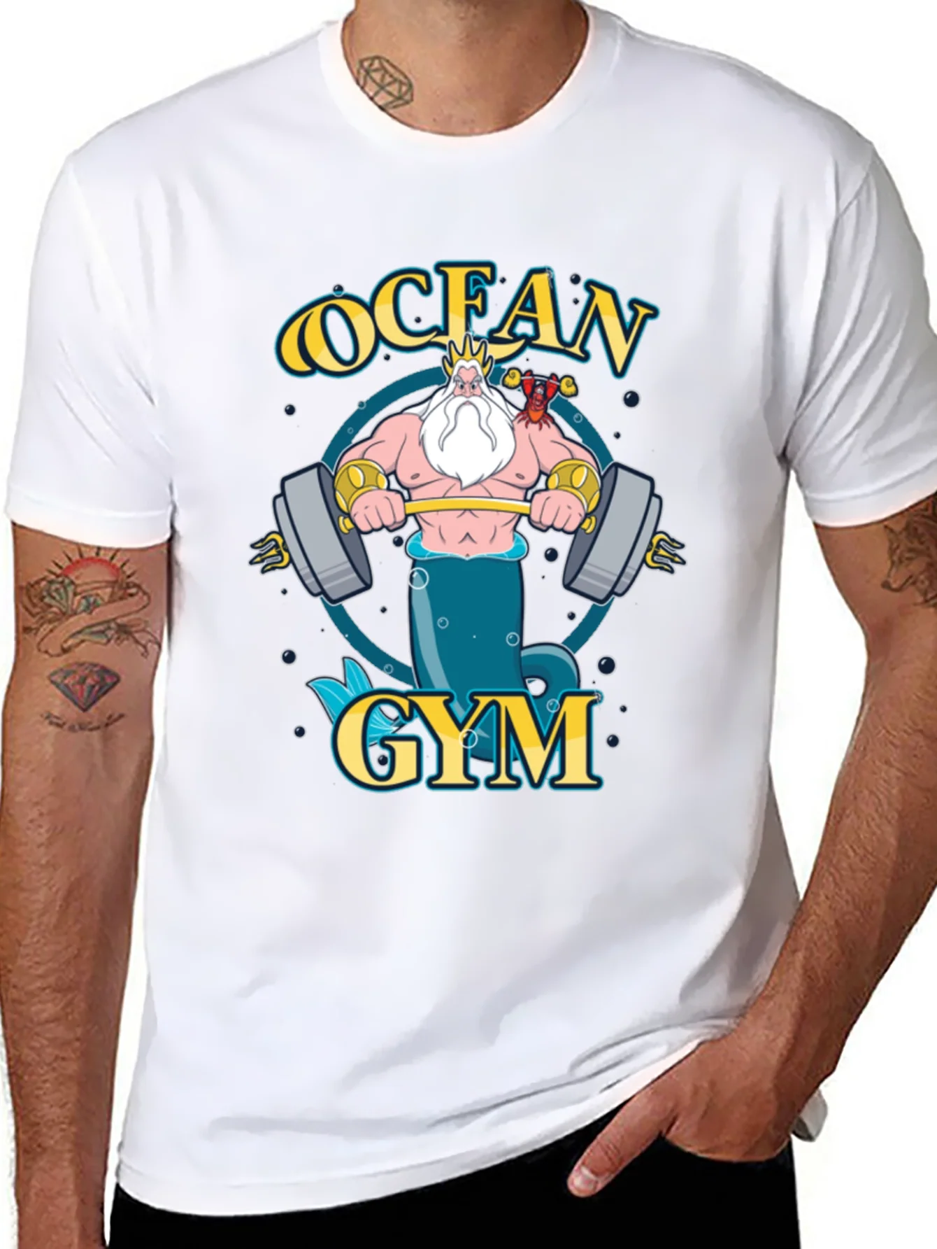 Ocean Gym T-Shirt - Triton Weightlifting Design