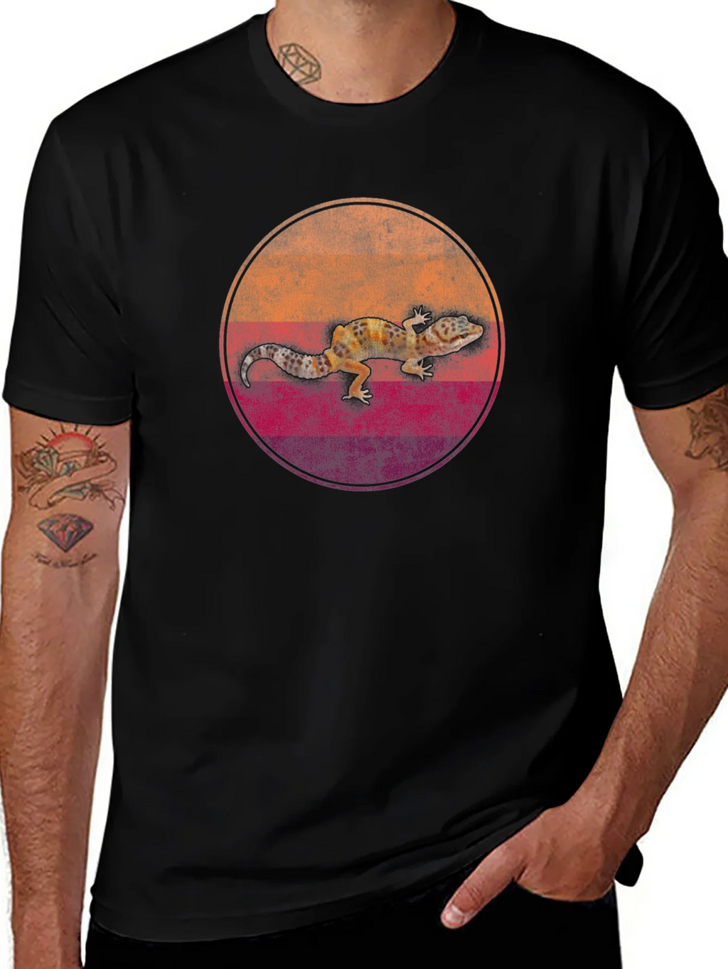Gecko Graphic Tee - Retro Style