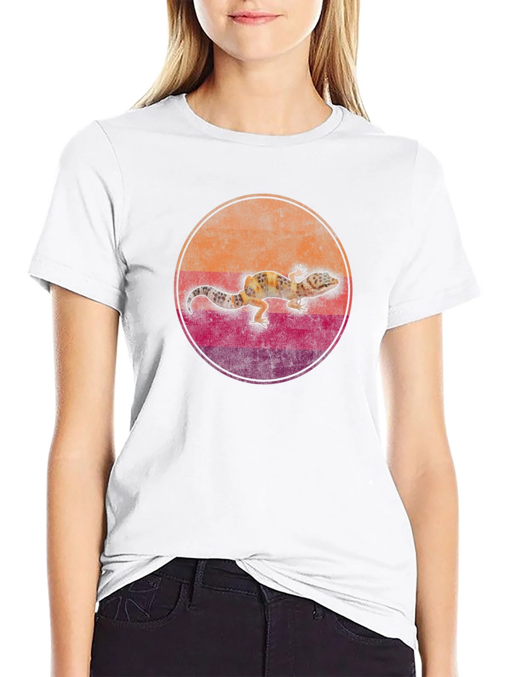 Gecko Graphic Tee - Retro Style