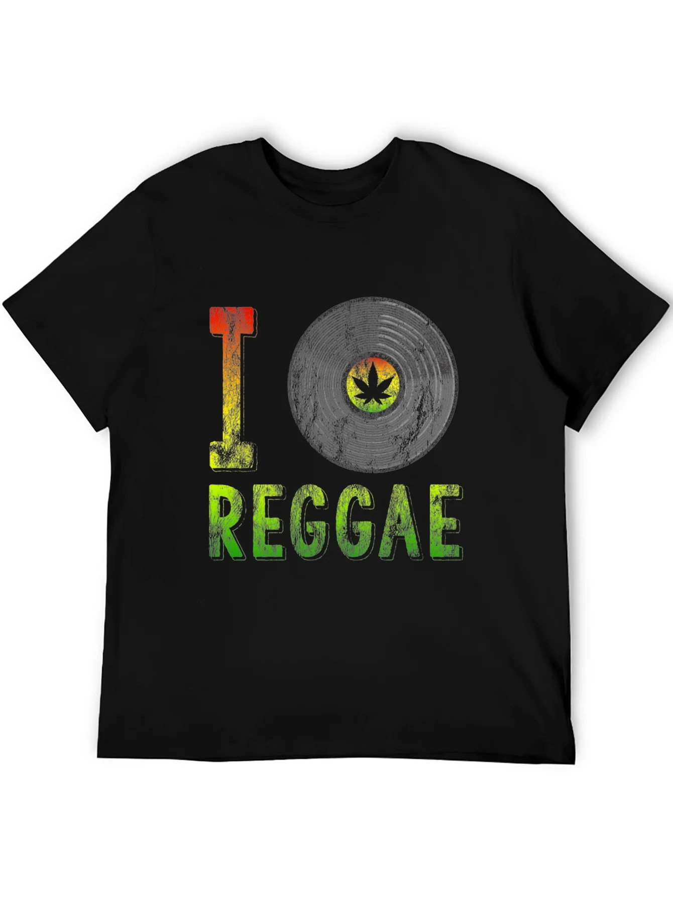 I Love Reggae T-Shirt - Vinyl Record Design