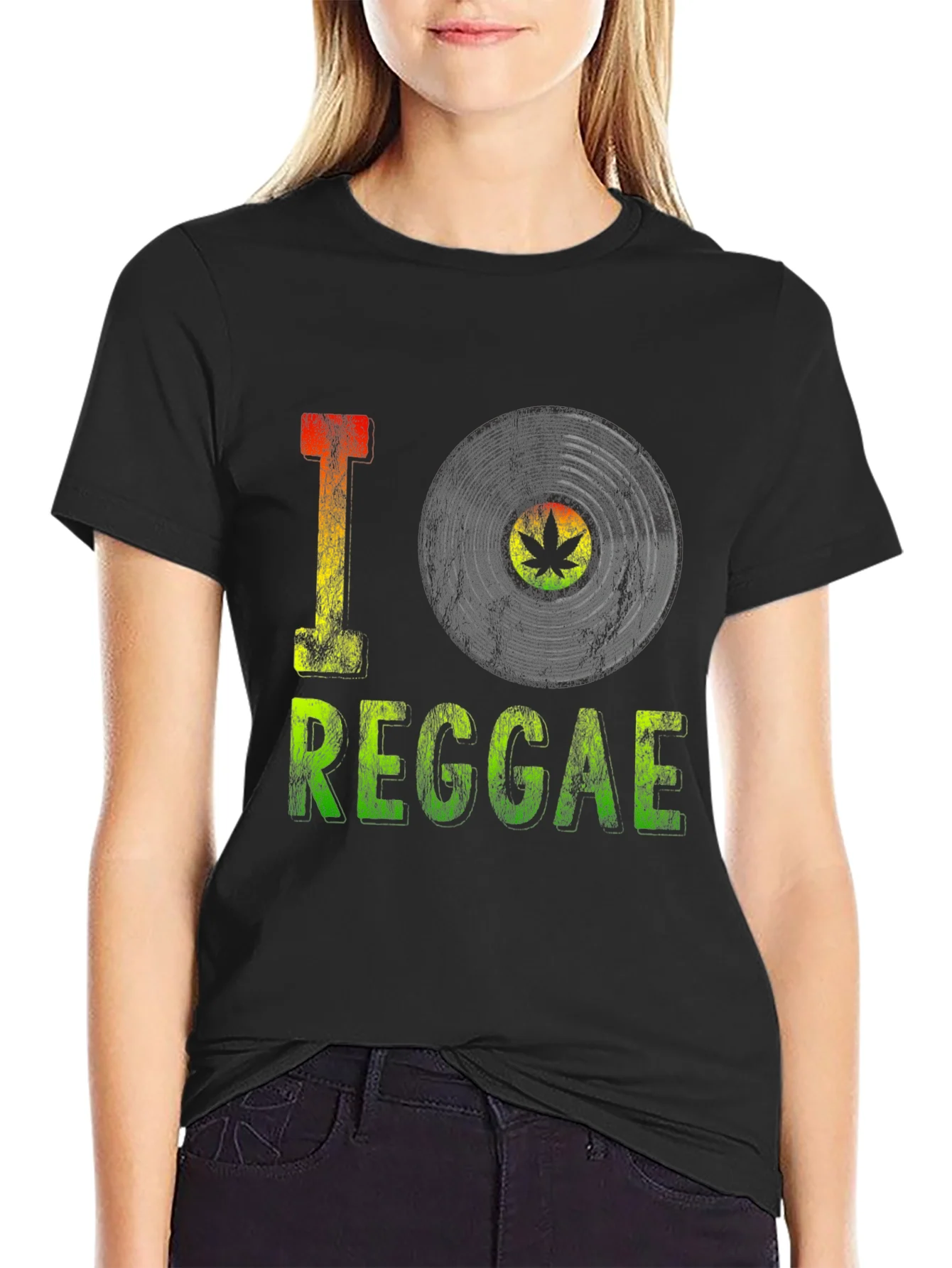 I Love Reggae T-Shirt - Vinyl Record Design