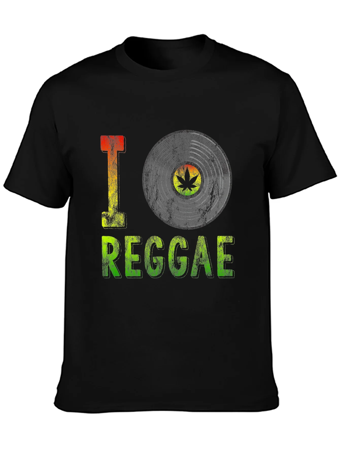 I Love Reggae T-Shirt - Vinyl Record Design