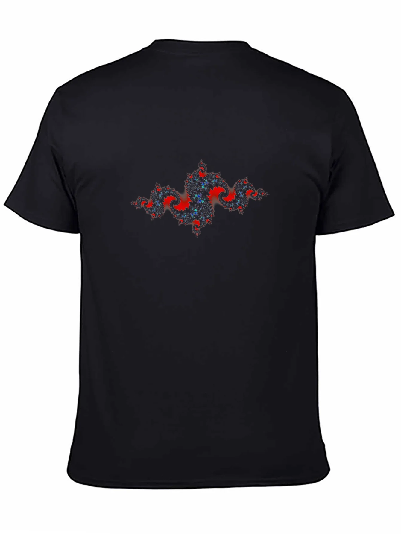 Fractal Art Tee - Red & Blue Design