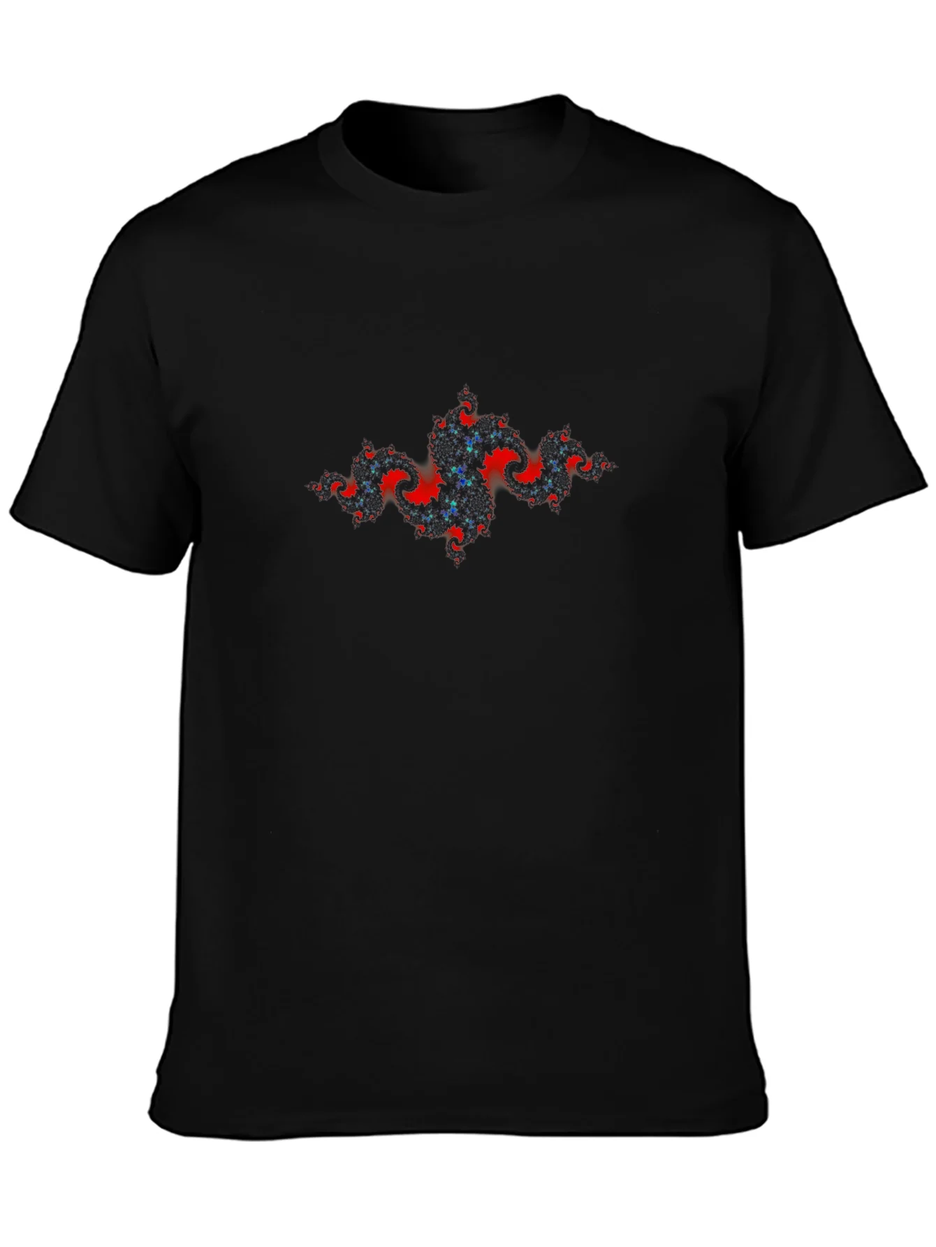 Fractal Art Tee - Red & Blue Design