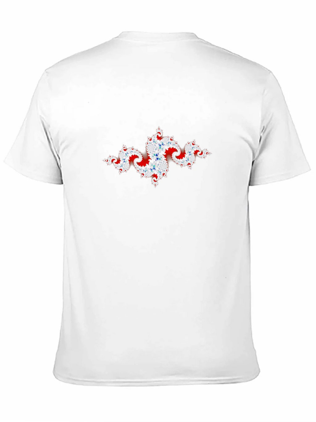 Fractal Art Tee - Red & Blue Design