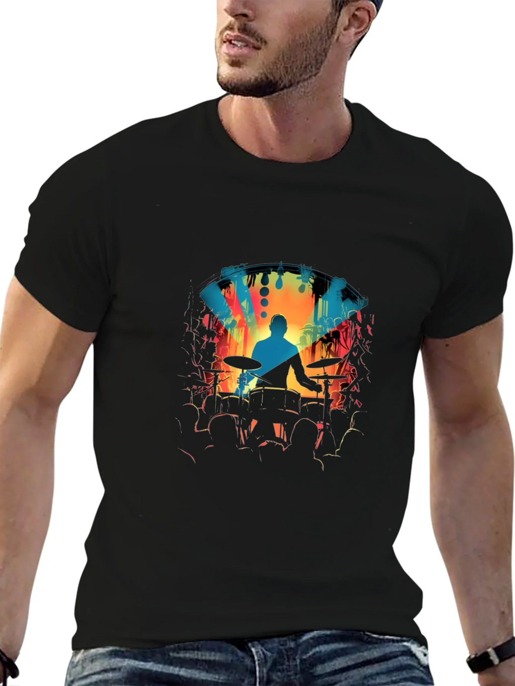 Drummer Concert Graphic Tee