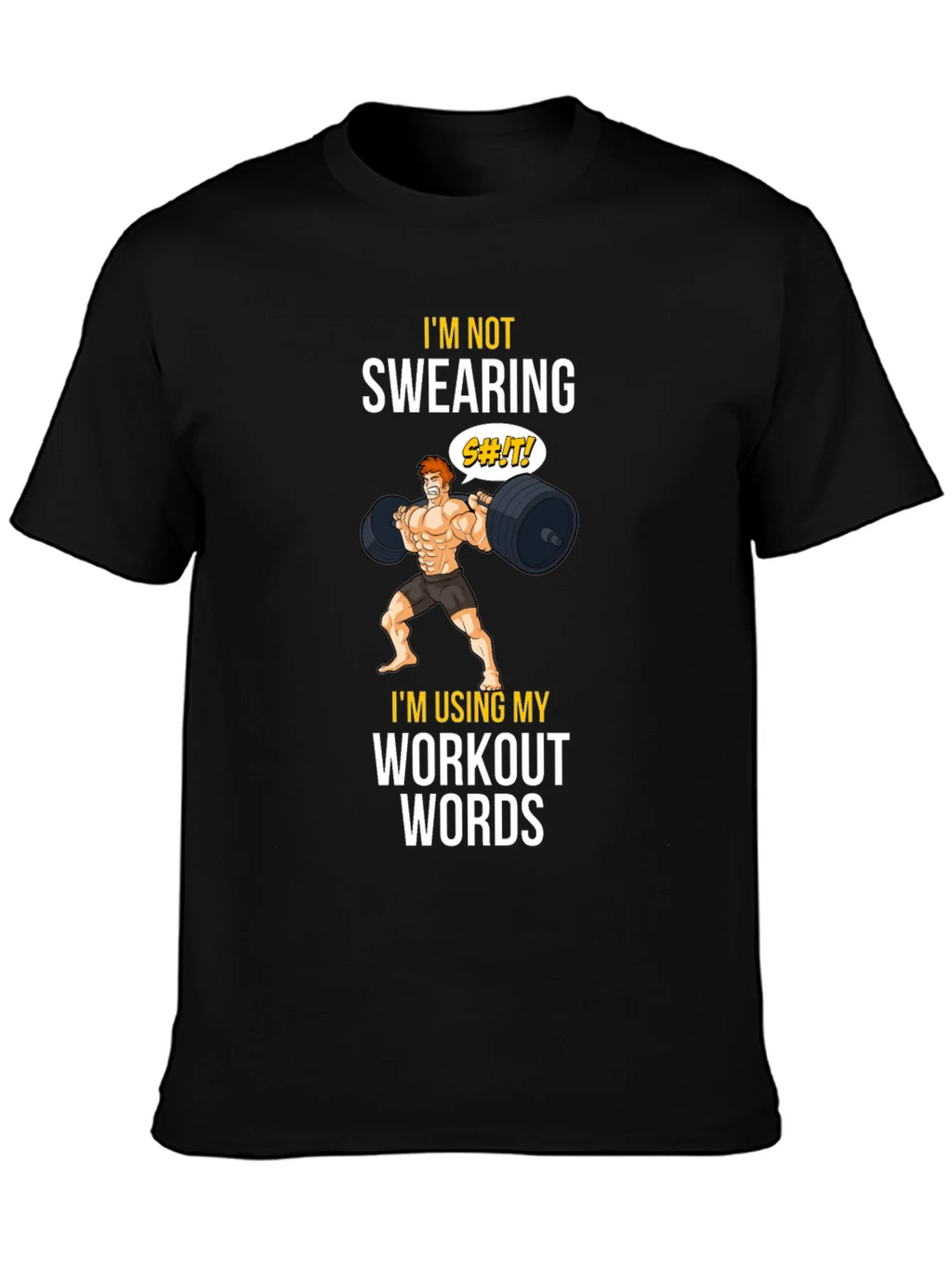 Workout Words Graphic Tee - Black