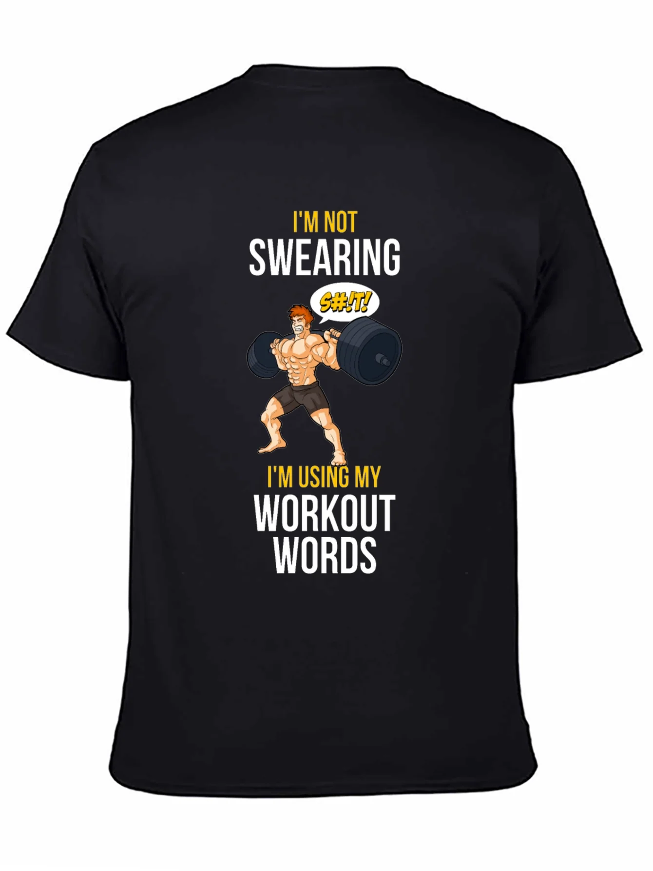 Workout Words Graphic Tee - Black