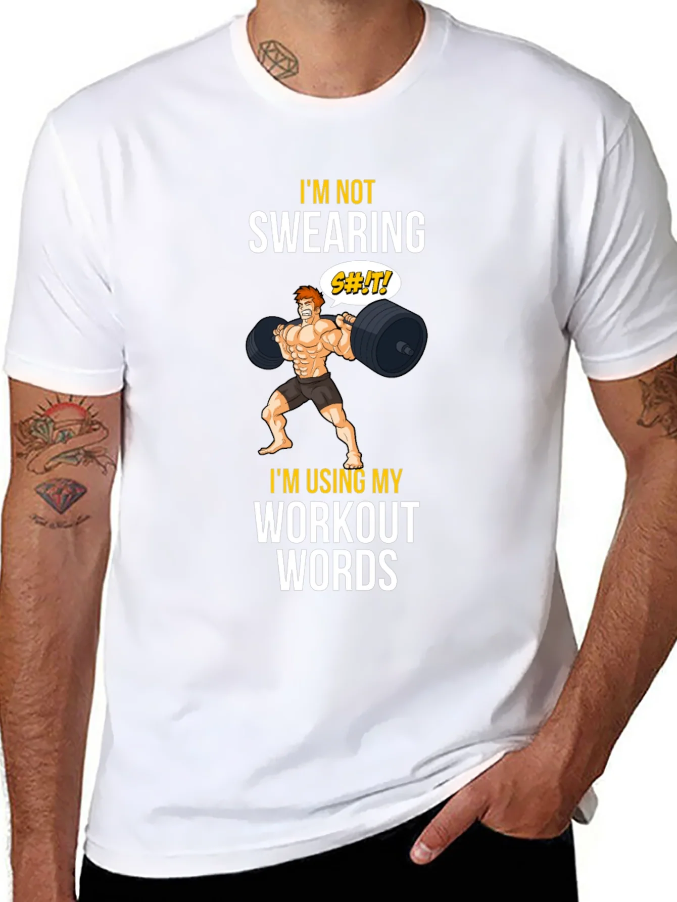 Workout Words Graphic Tee - Black