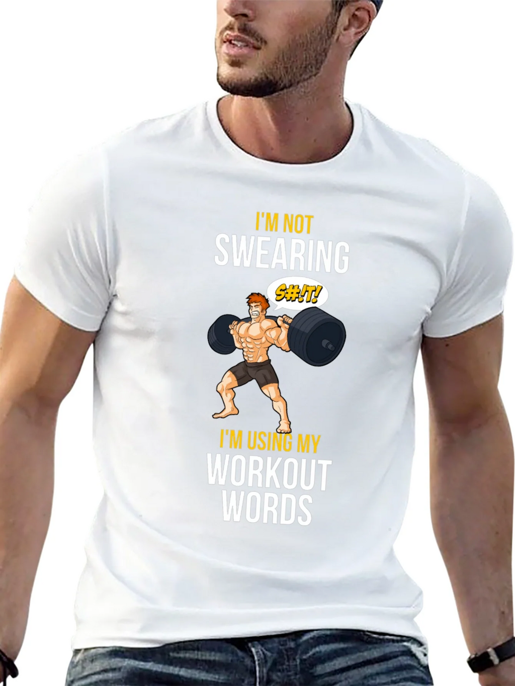 Workout Words Graphic Tee - Black
