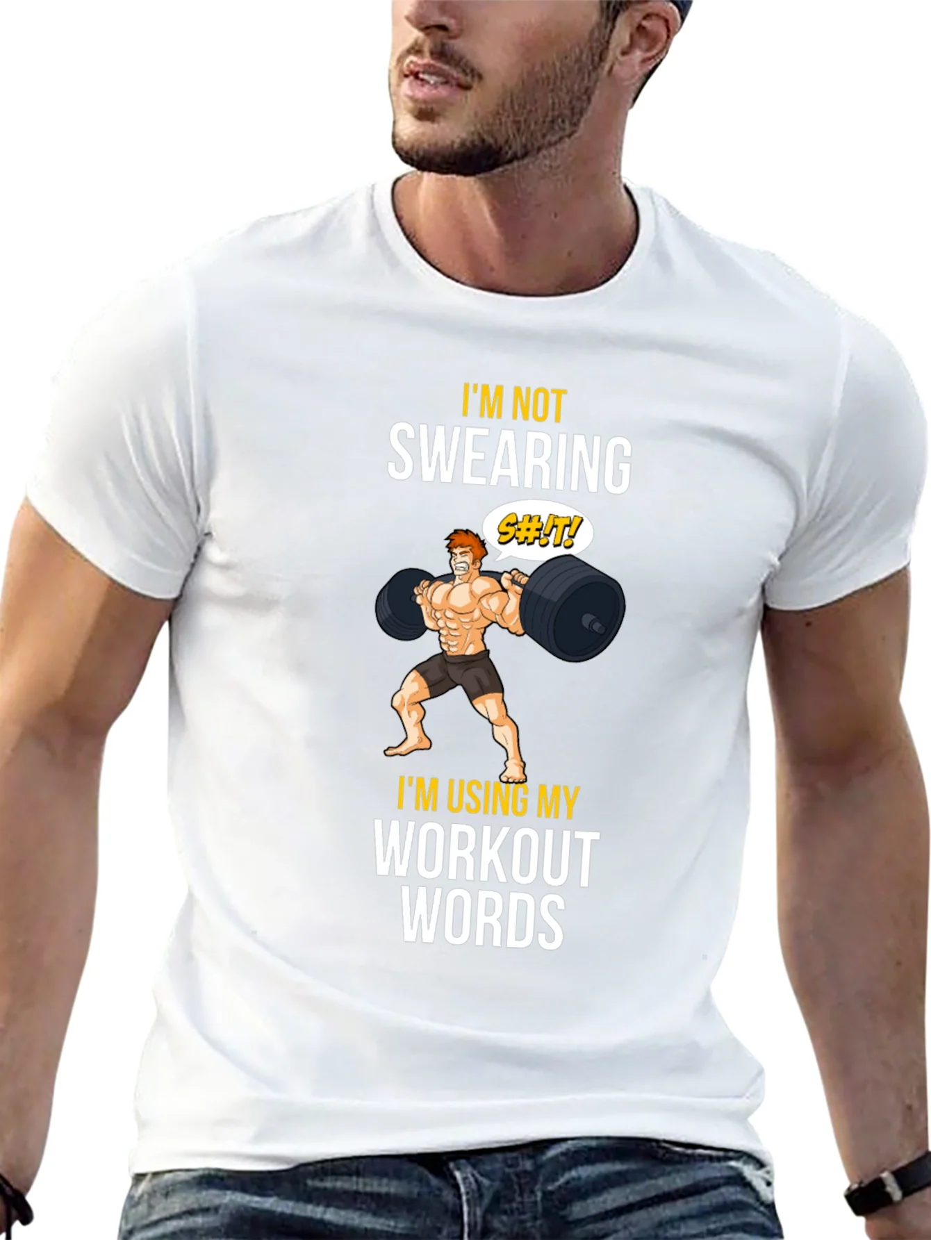 Workout Words Graphic Tee - Black