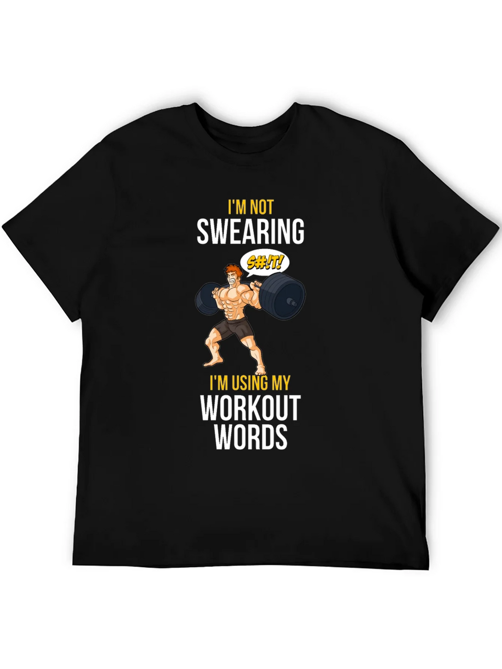 Workout Words Graphic Tee - Black