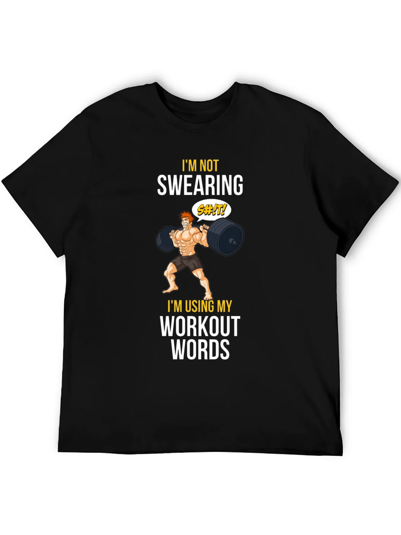 Workout Words Graphic Tee - Black