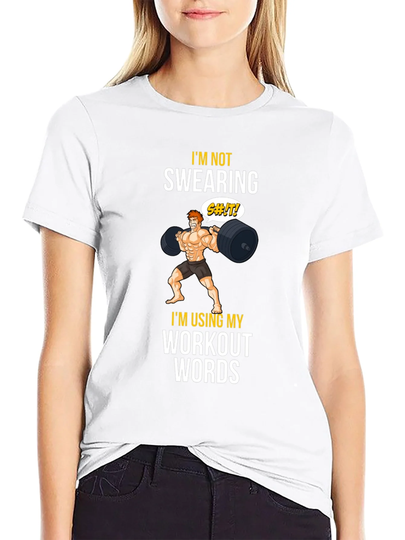Workout Words Graphic Tee - Black