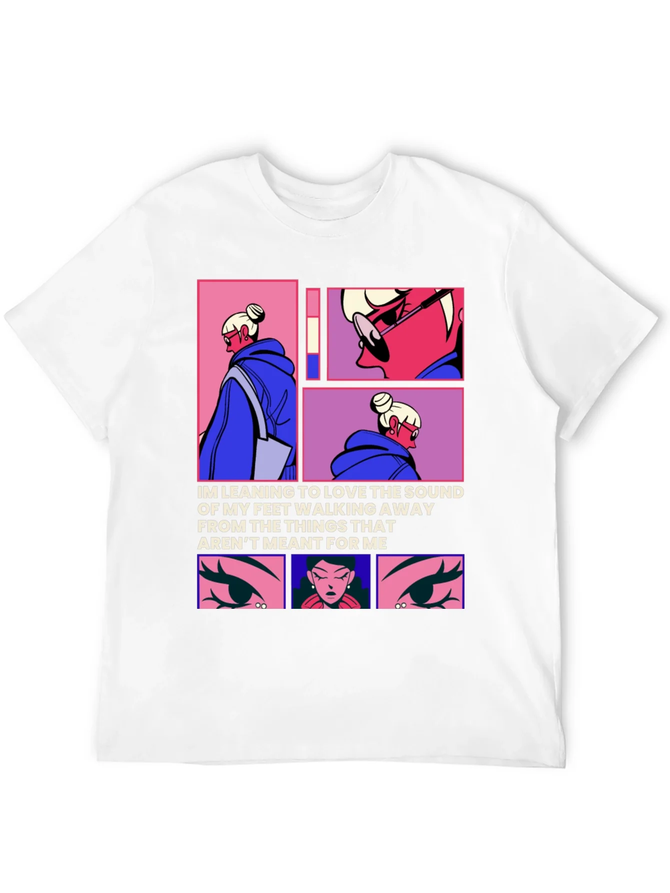 Trendy Anime Graphic Tee: Walking Away