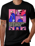 Trendy Anime Graphic Tee: Walking Away