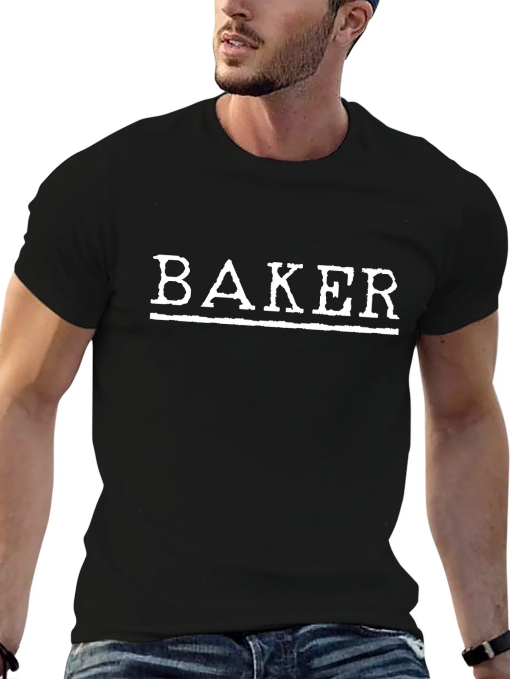 Baker T-Shirt - Black Graphic Tee