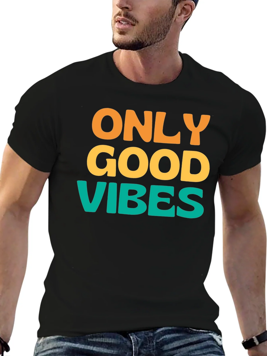 Only Good Vibes T-Shirt - Positive Message Tee