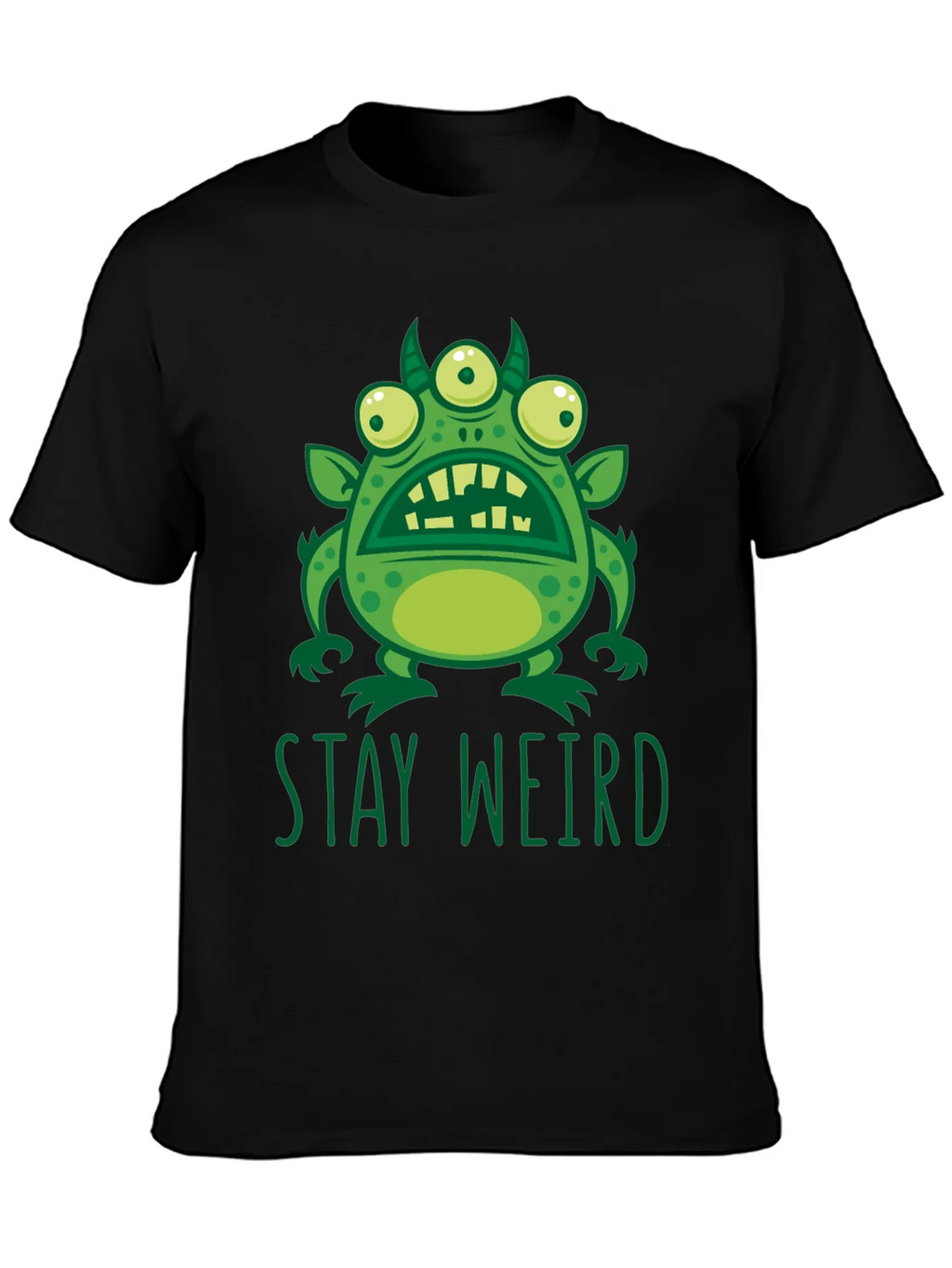 Stay Weird Graphic Tee - Mens Black T-Shirt