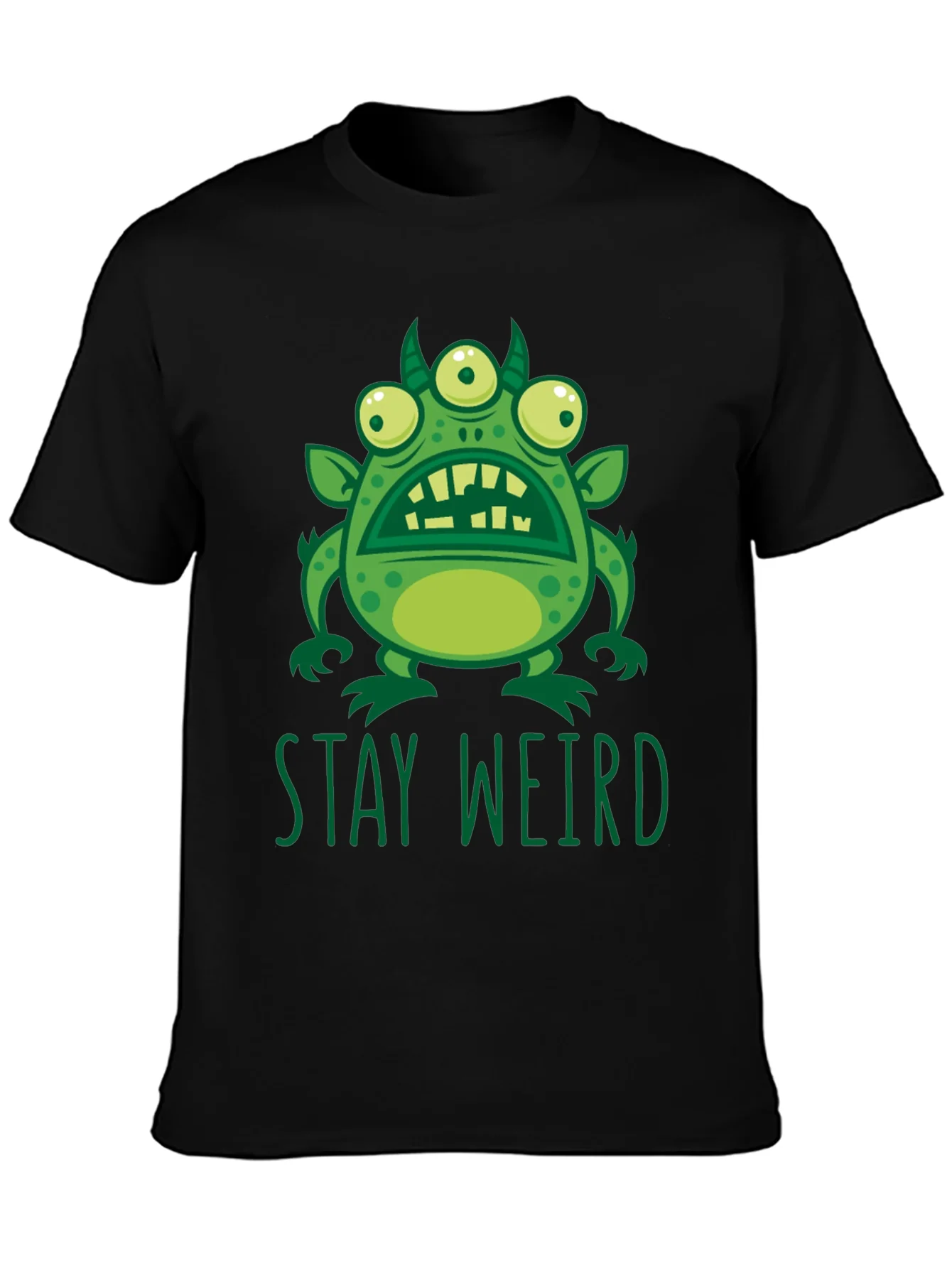 Stay Weird Graphic Tee - Mens Black T-Shirt