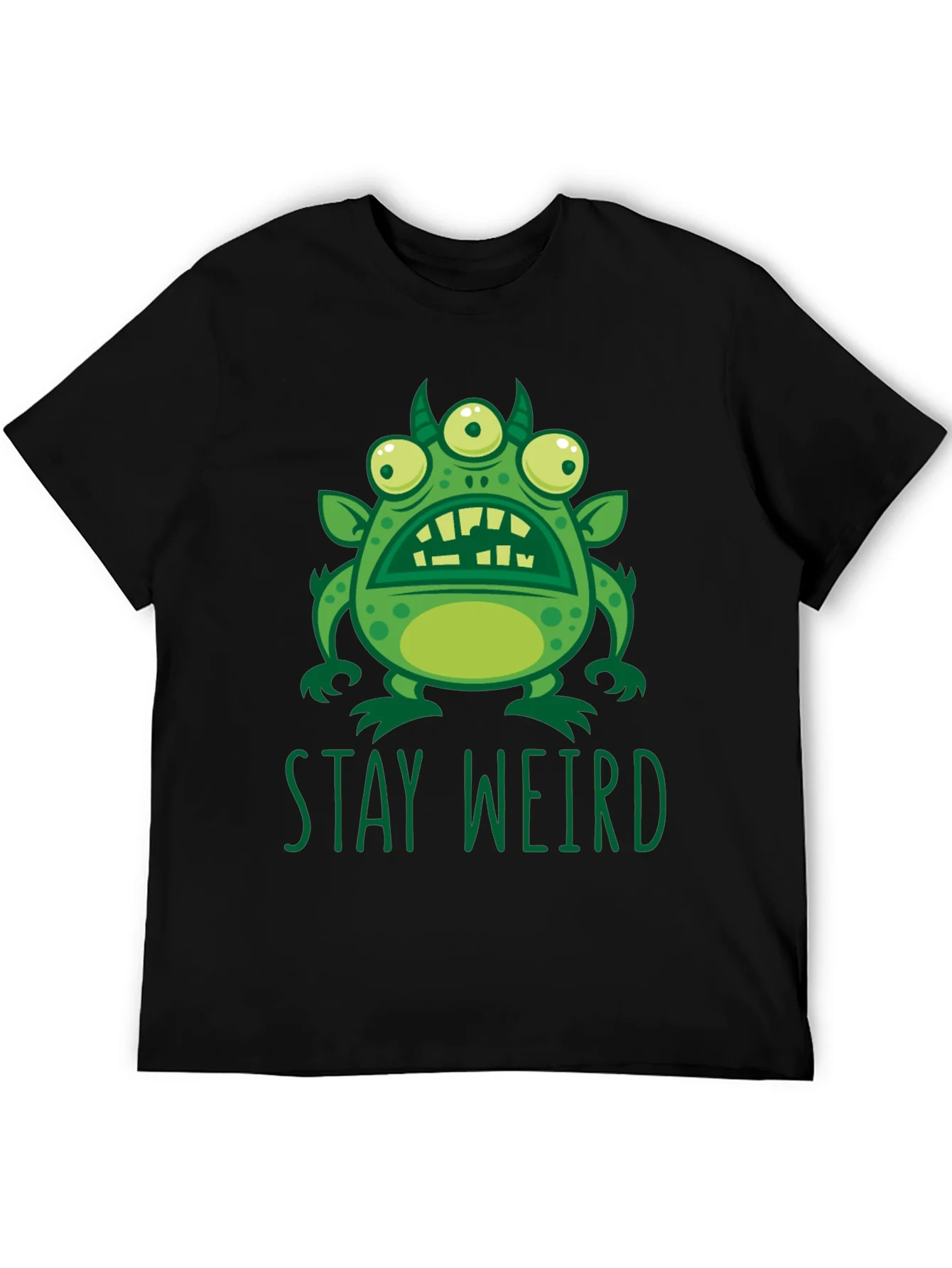 Stay Weird Graphic Tee - Mens Black T-Shirt