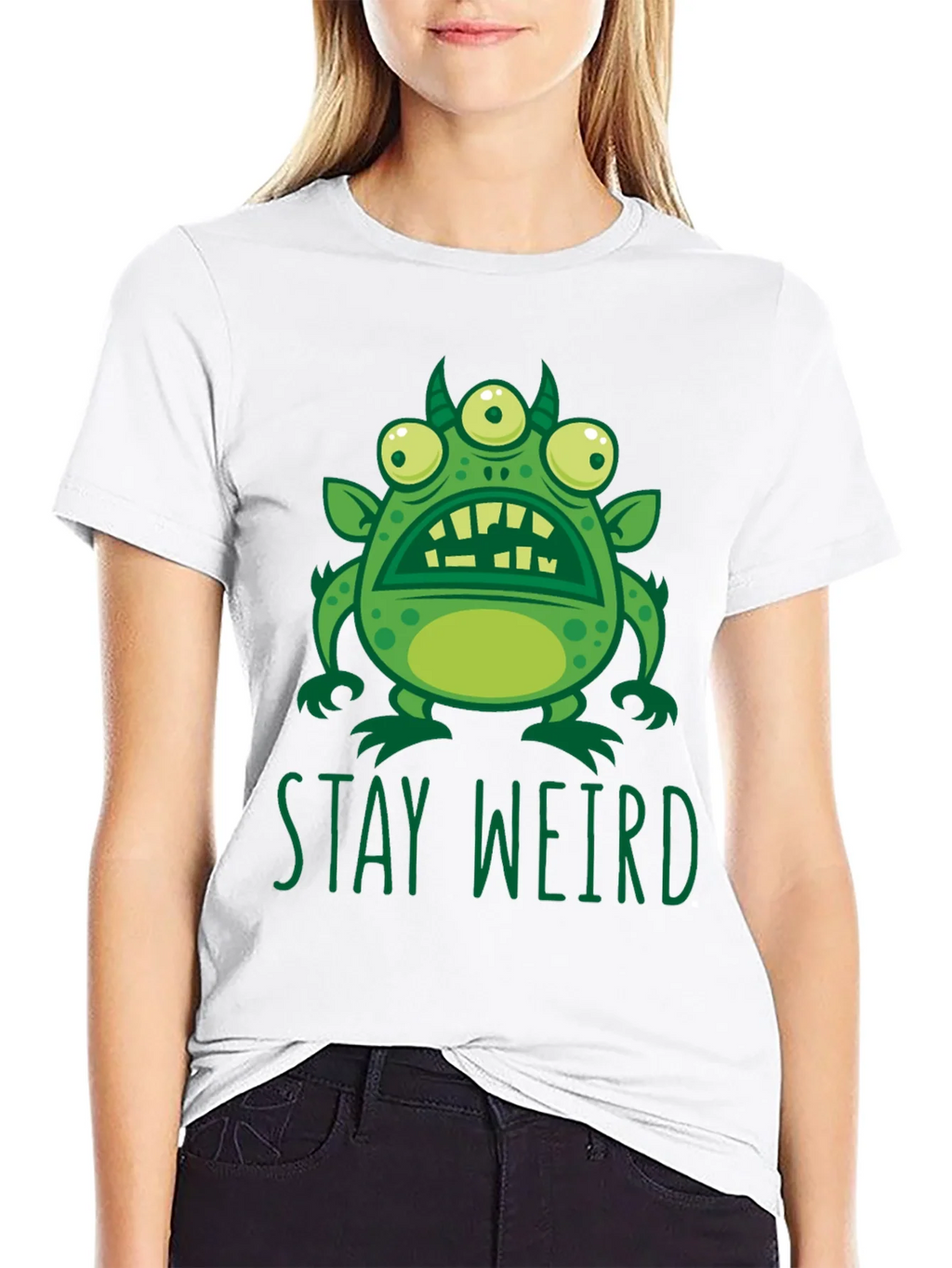 Stay Weird Graphic Tee - Mens Black T-Shirt
