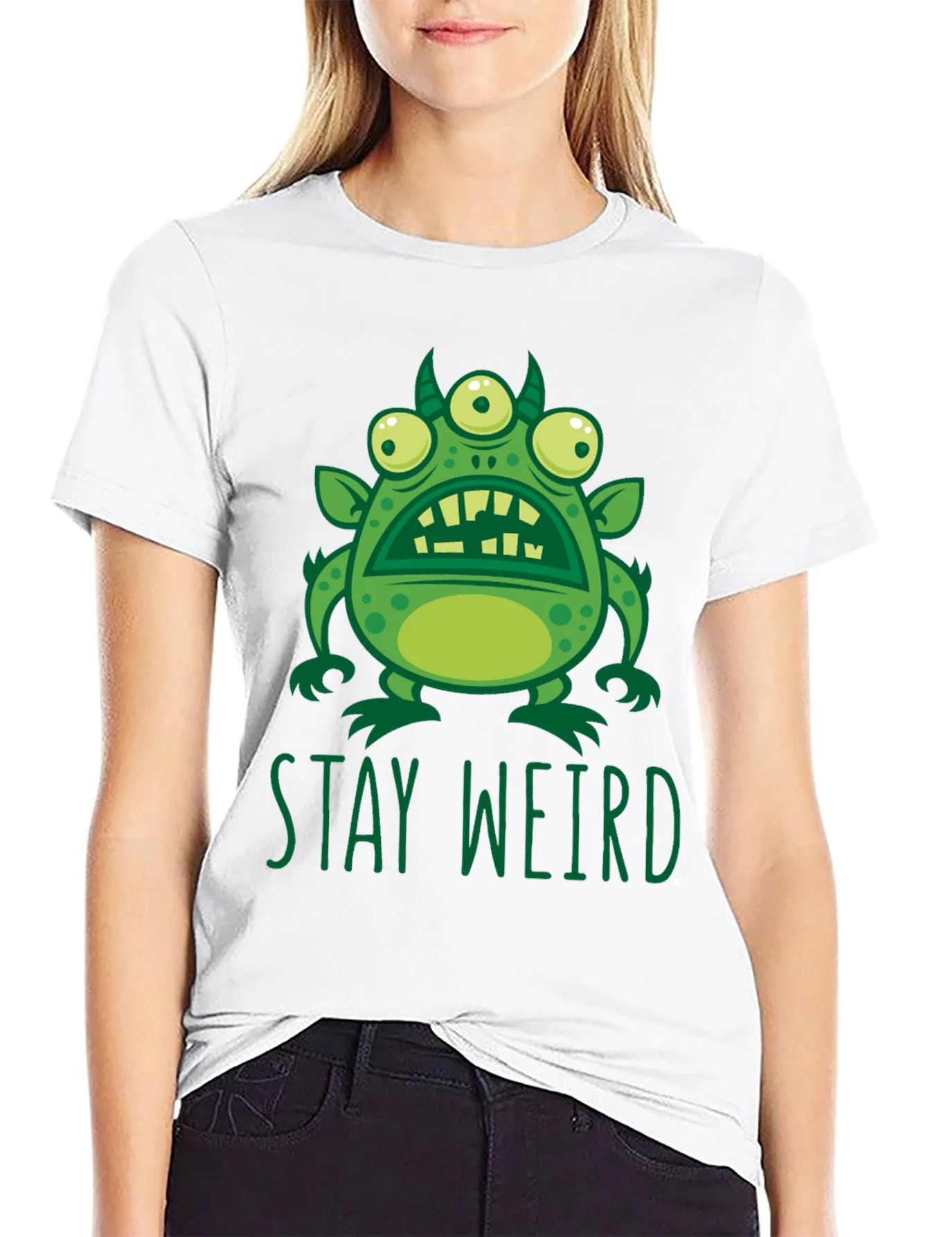 Stay Weird Graphic Tee - Mens Black T-Shirt