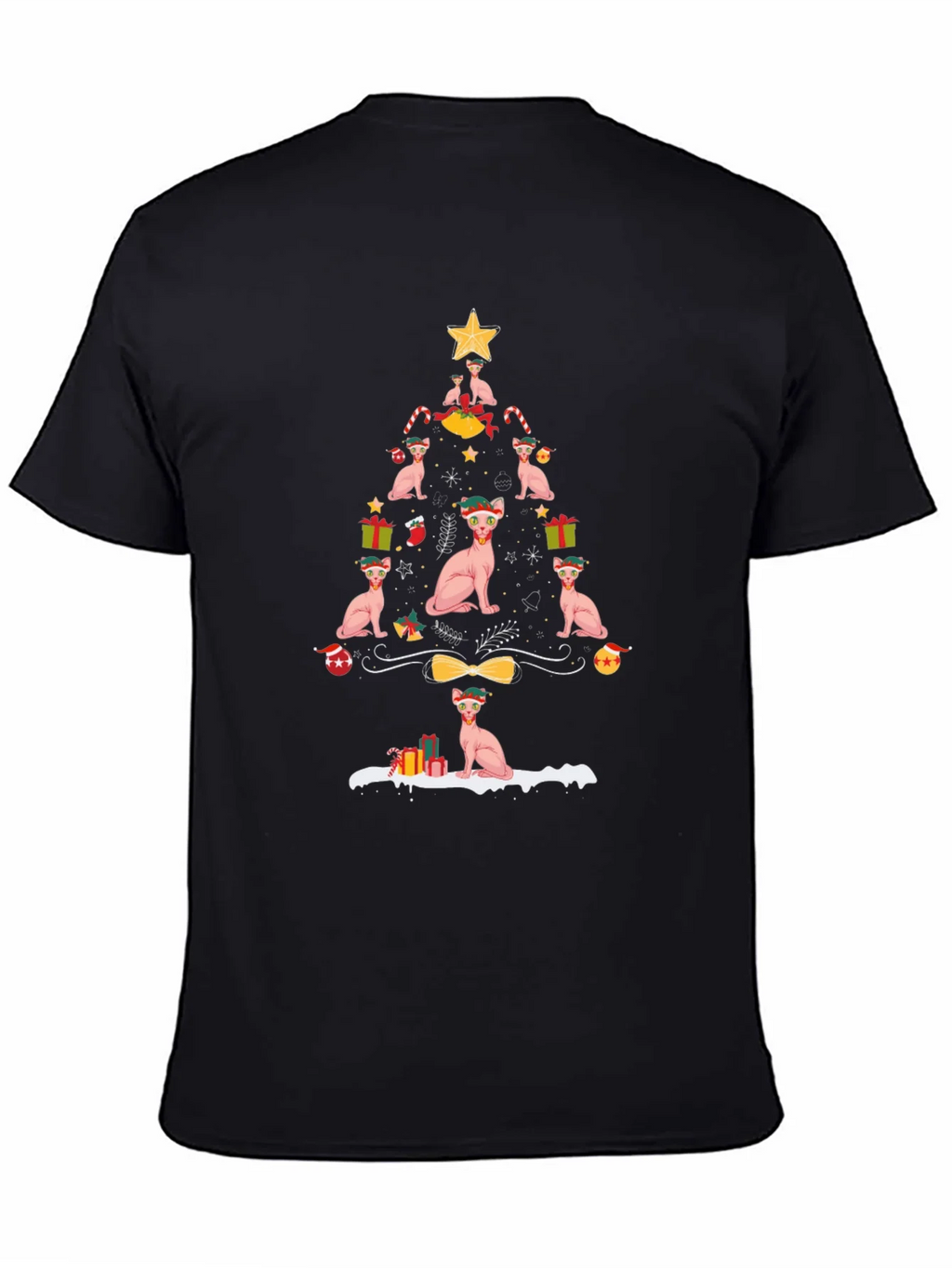 Sphynx Cat Christmas Tree T-Shirt