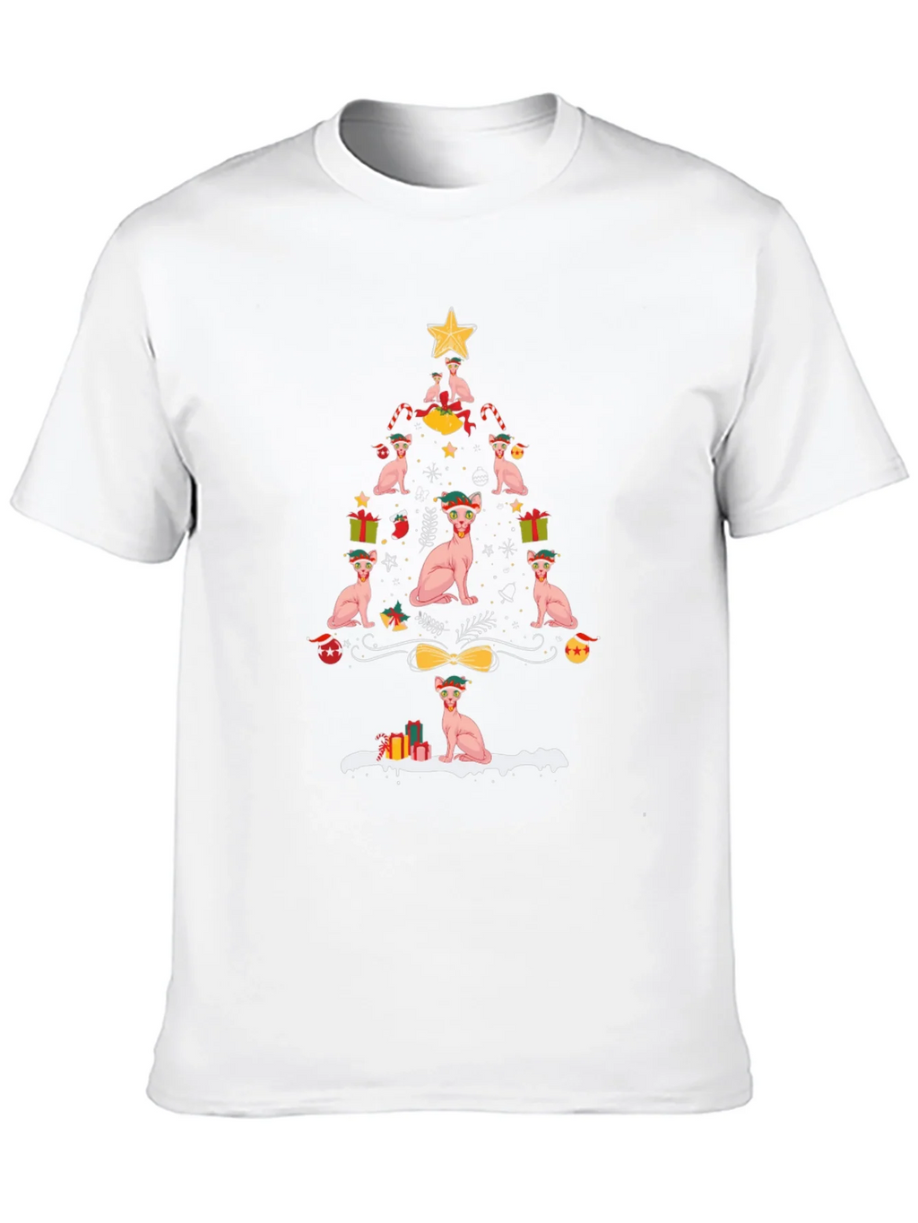 Sphynx Cat Christmas Tree T-Shirt