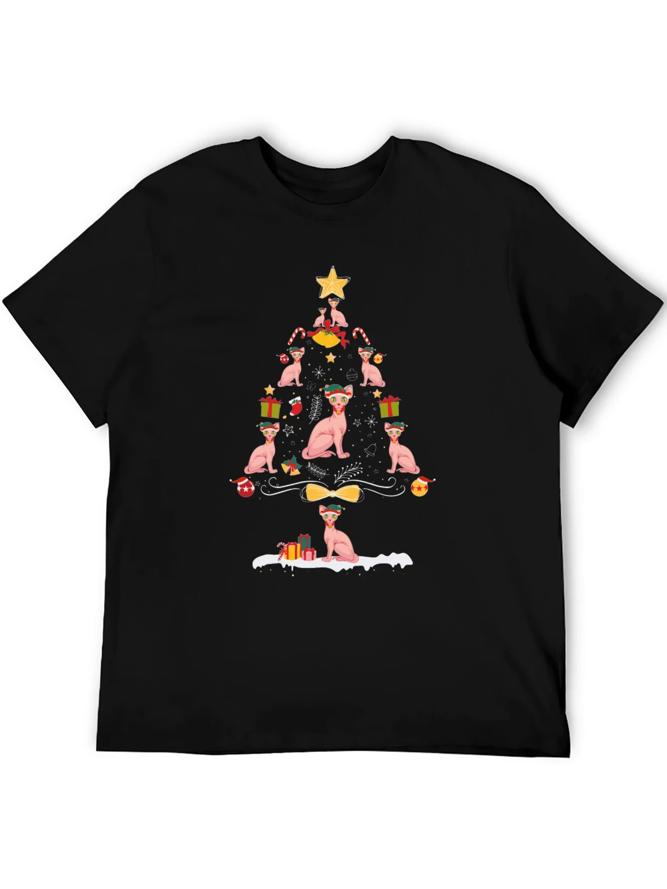 Sphynx Cat Christmas Tree T-Shirt