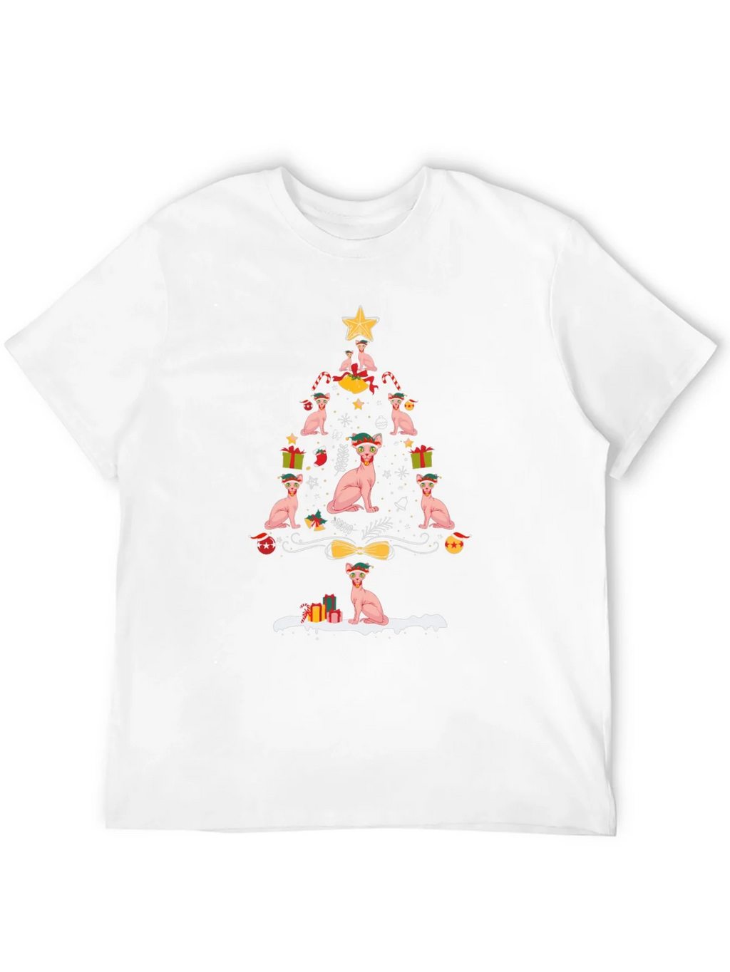 Sphynx Cat Christmas Tree T-Shirt