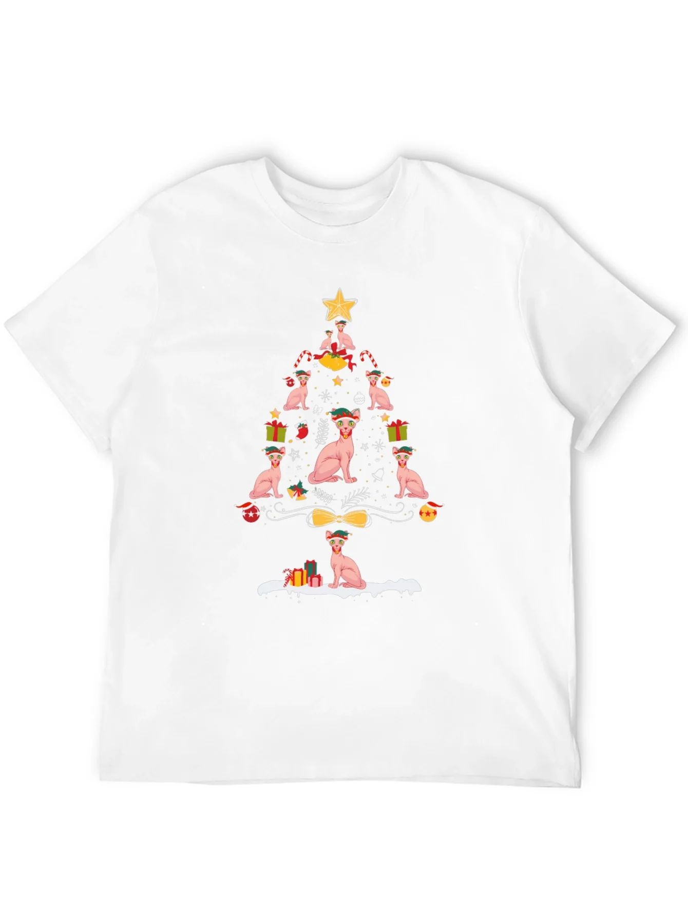 Sphynx Cat Christmas Tree T-Shirt