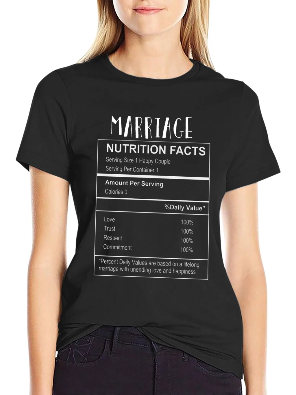 Marriage Nutrition Facts T-Shirt - Happy Couple Tee