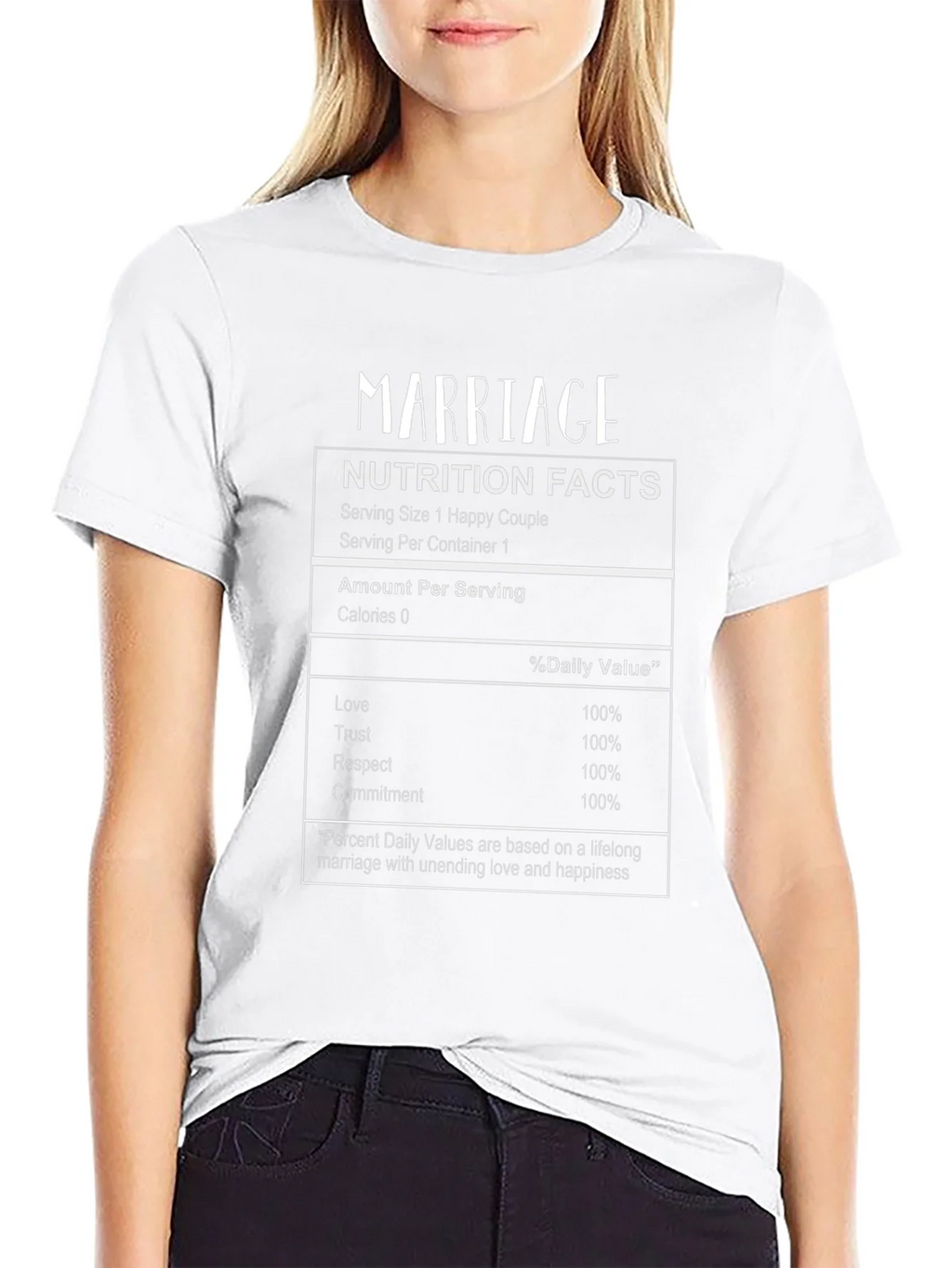 Marriage Nutrition Facts T-Shirt - Happy Couple Tee