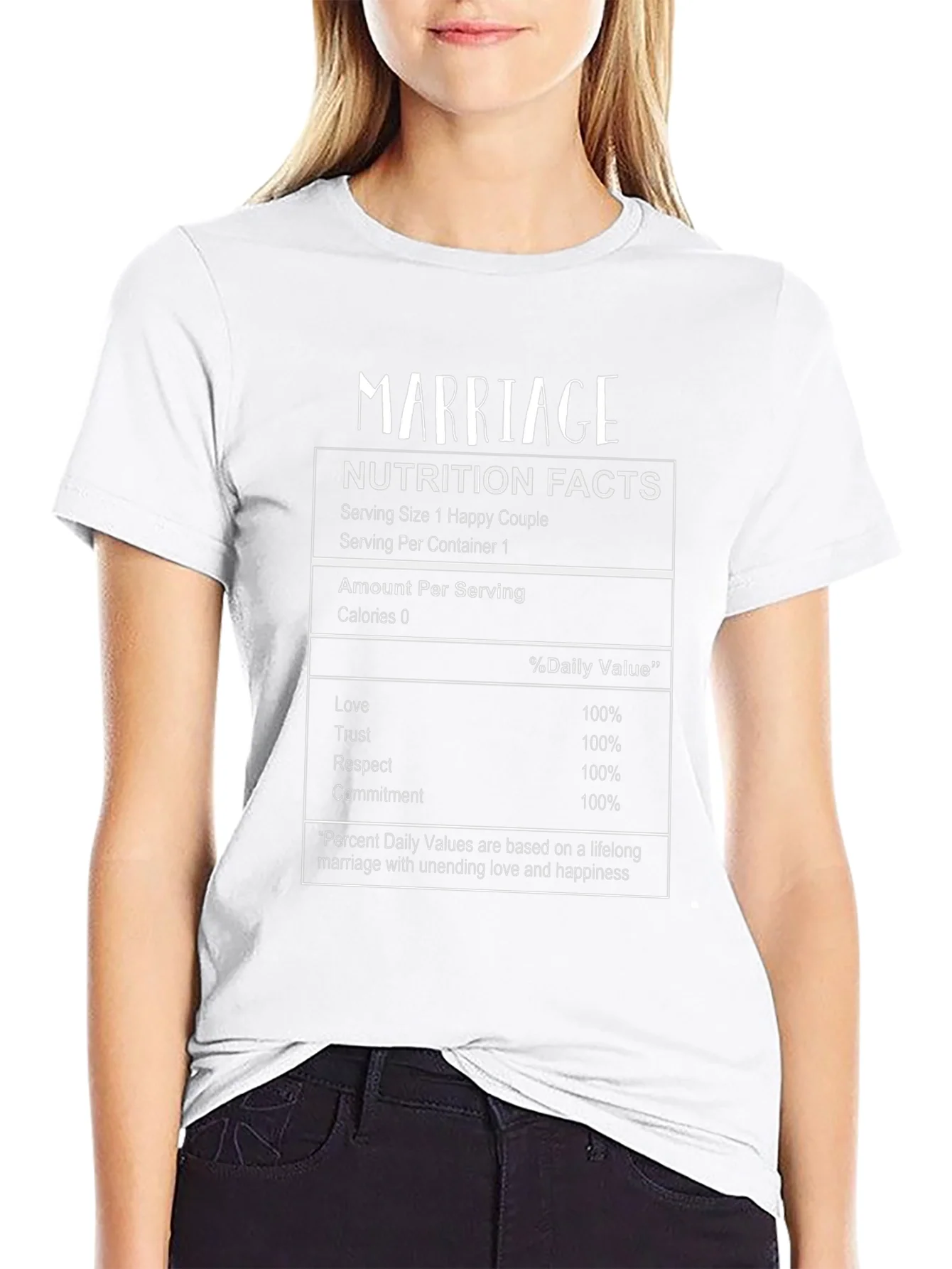 Marriage Nutrition Facts T-Shirt - Happy Couple Tee