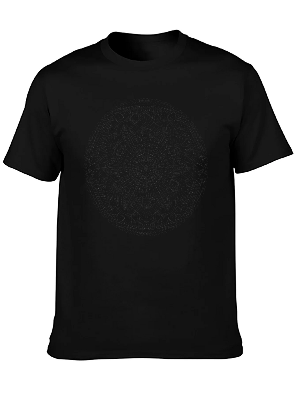 Mens Black Crew Neck T-Shirt - Casual Comfort