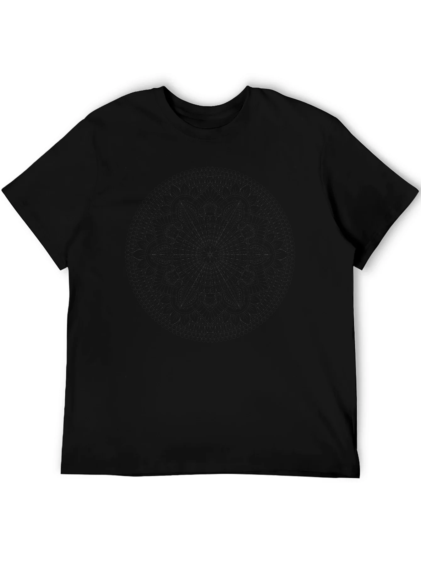 Mens Black Crew Neck T-Shirt - Casual Comfort
